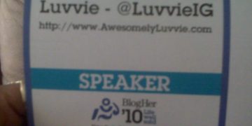 Luvvie's BlogHer Speaker Badge