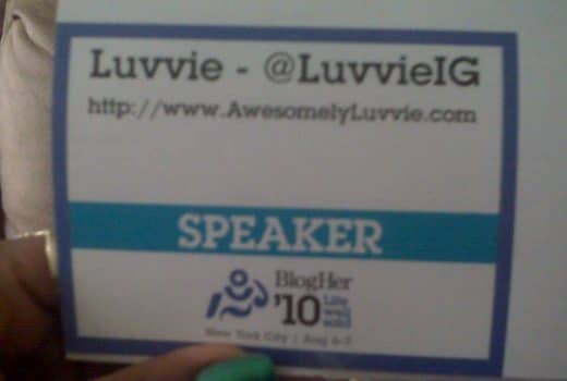 Luvvie's BlogHer Speaker Badge
