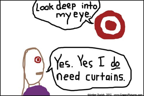 Target shopping cartoon