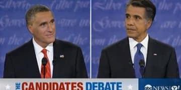 Mitt Romney Barack Obama debate switched hairhats