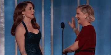 Tina Fey Amy Poehler High Five gif