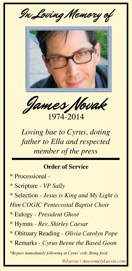 James Novak Funeral Program