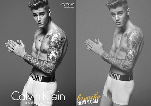 Justin Bieber's Bulge Got Some Photoshop Love in His Calvin Klein Ad |  Awesomely Luvvie