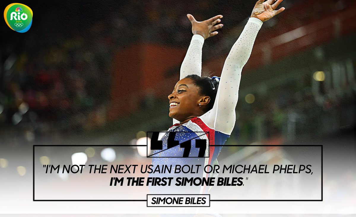 "I'm not the next Usain Bolt or Michael Phelps, I'm the first Simone Biles."