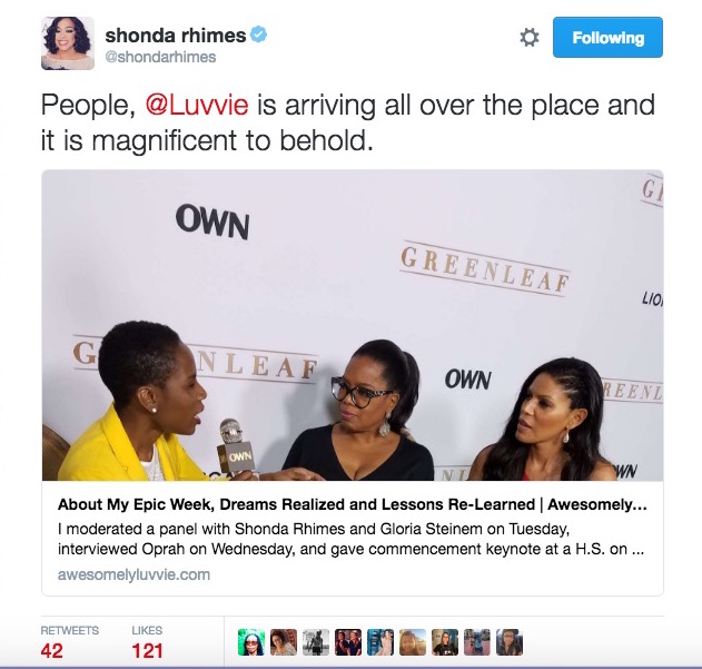 Shonda Luvvie Glow up