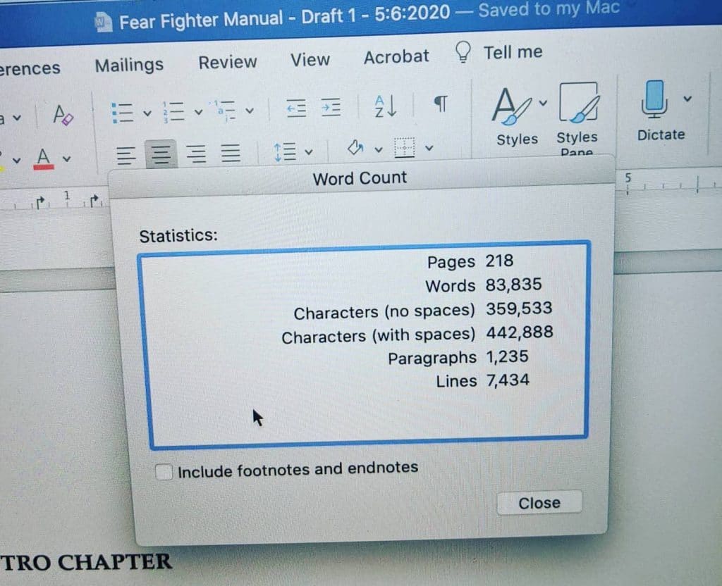 FFM Word count