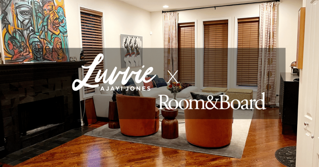 Luvvie Room and Board Living Room Renovation