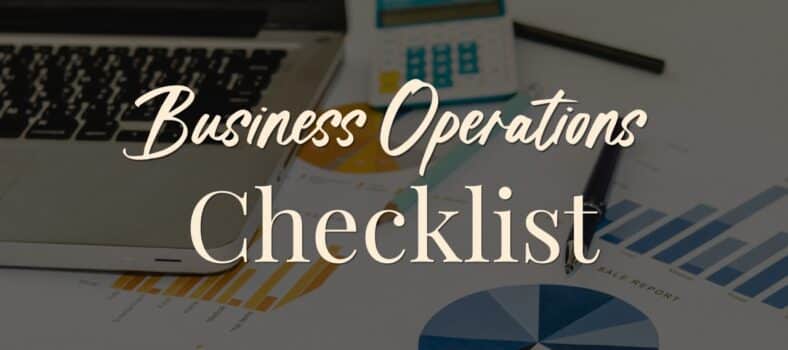 Business Operations Checklist