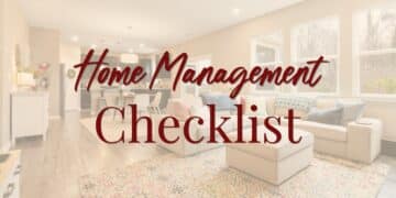 Home Management Checklist