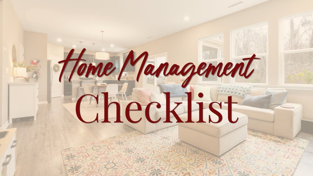 Home Management Checklist