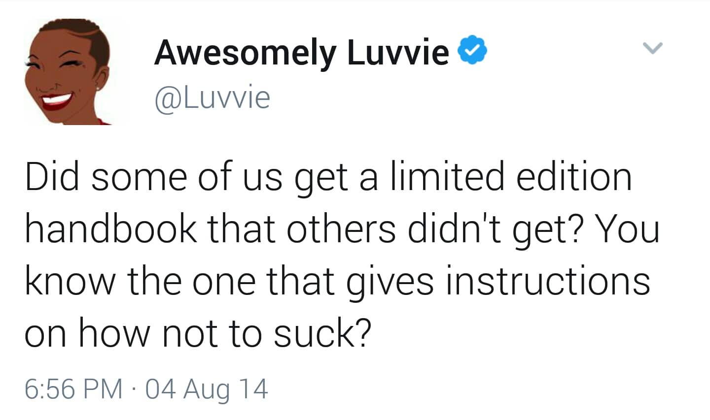 Awesomely Luvvie 2014 Tweet