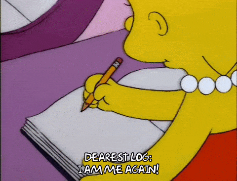 Lisa Simpson Journaling GIF