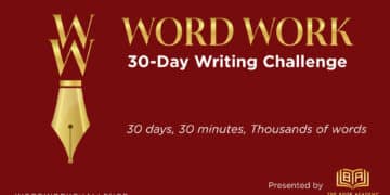 Word Work- The 30-Day Writing Challenge Flyer